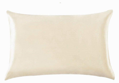 Pillowcase silk and satin white white