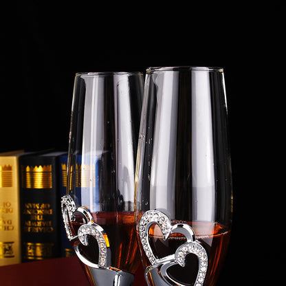 Set of 2 Heart-Shaped Champagne Glass  2