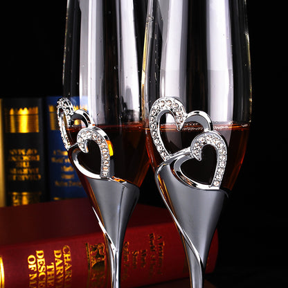 Set of 2 Heart-Shaped Champagne Glass  4