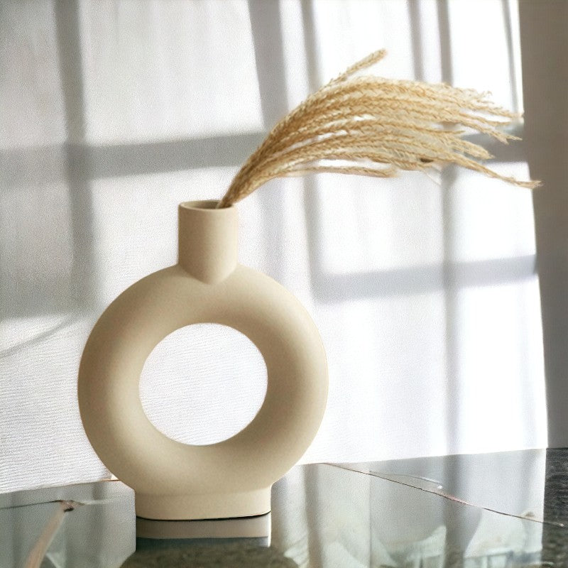 Beige Ceramic Vase minimal decor