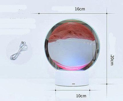 3D Sand Lamp round glass decor