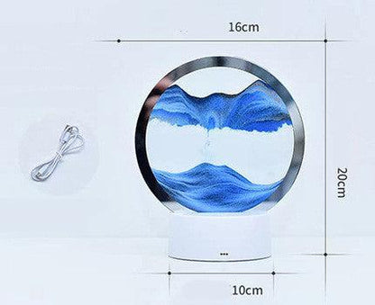 3D Sand Lamp round glass decor