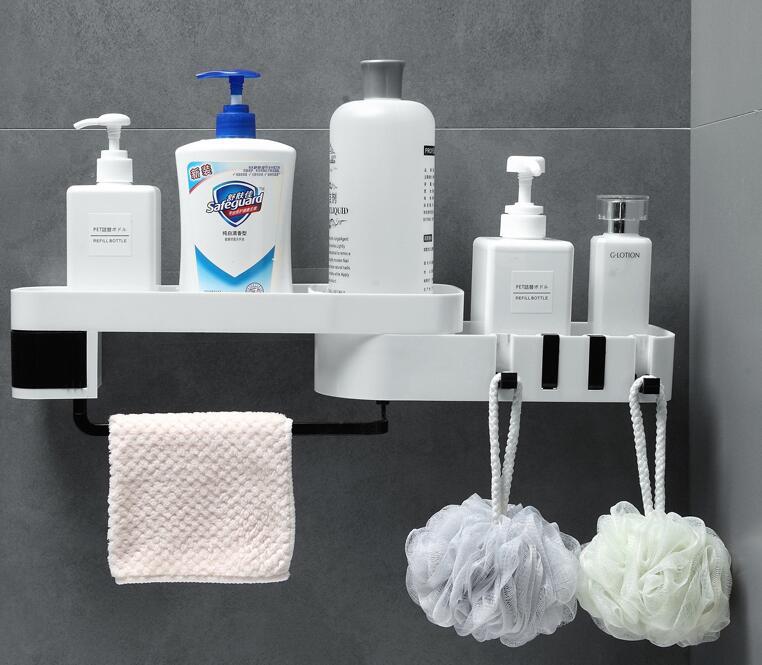 bathroom organizer shelf black