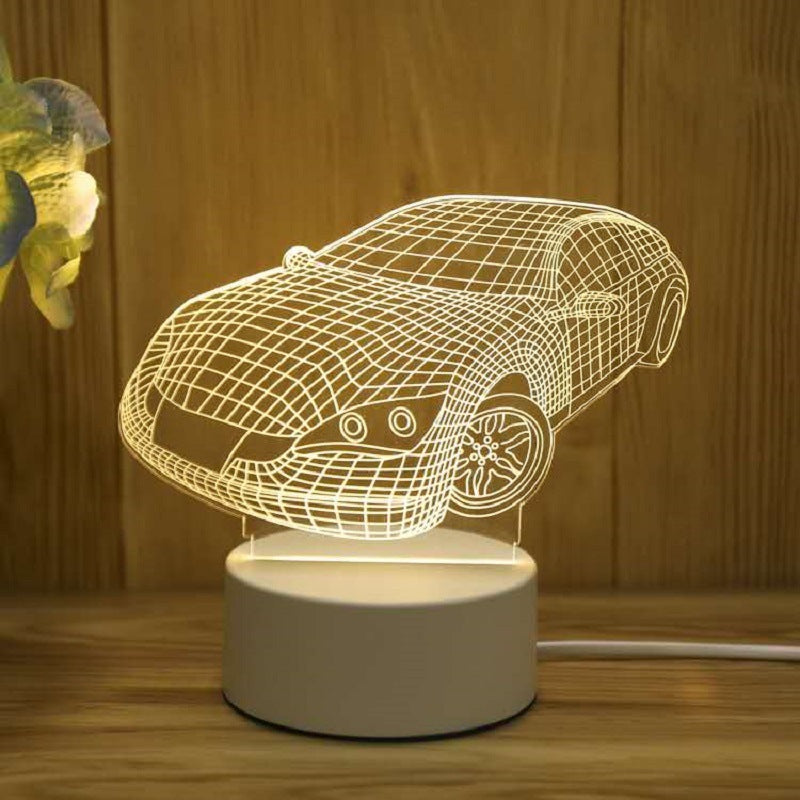 Table Night Lamp Figures 3D Car