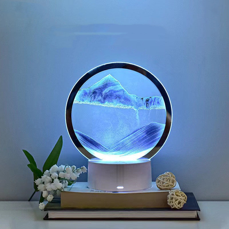 3D Sand Lamp round glass decor