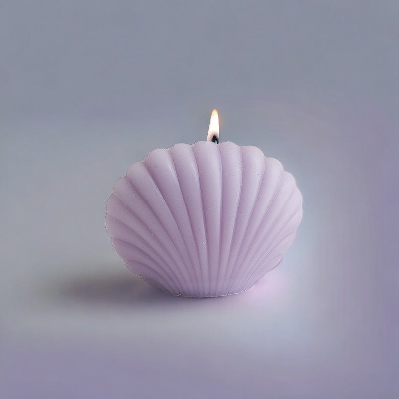 Seashell Shaped Aromatherapy Candle Purple