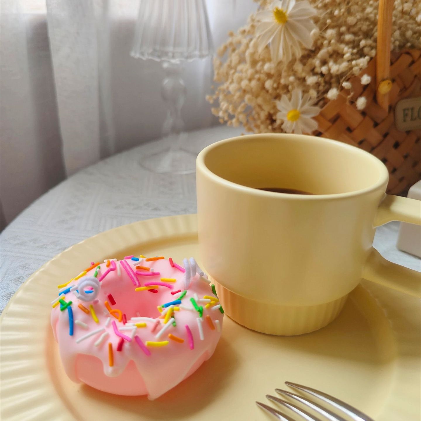 doughnut candle round color