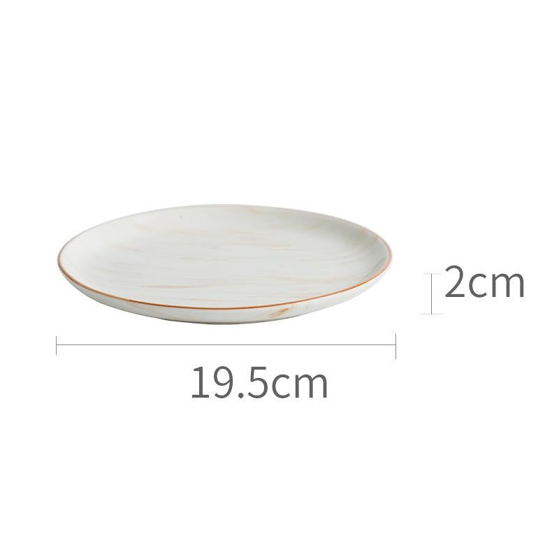 Marble Ceramic Bowl Dish White