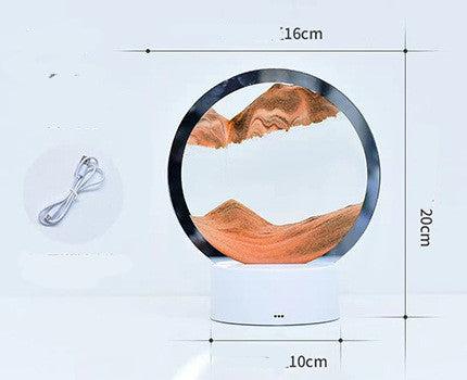 3D Sand Lamp round glass decor