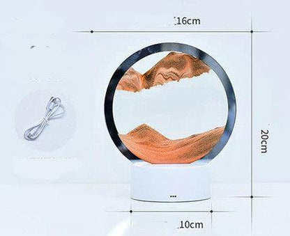 3D Sand Lamp round glass decor