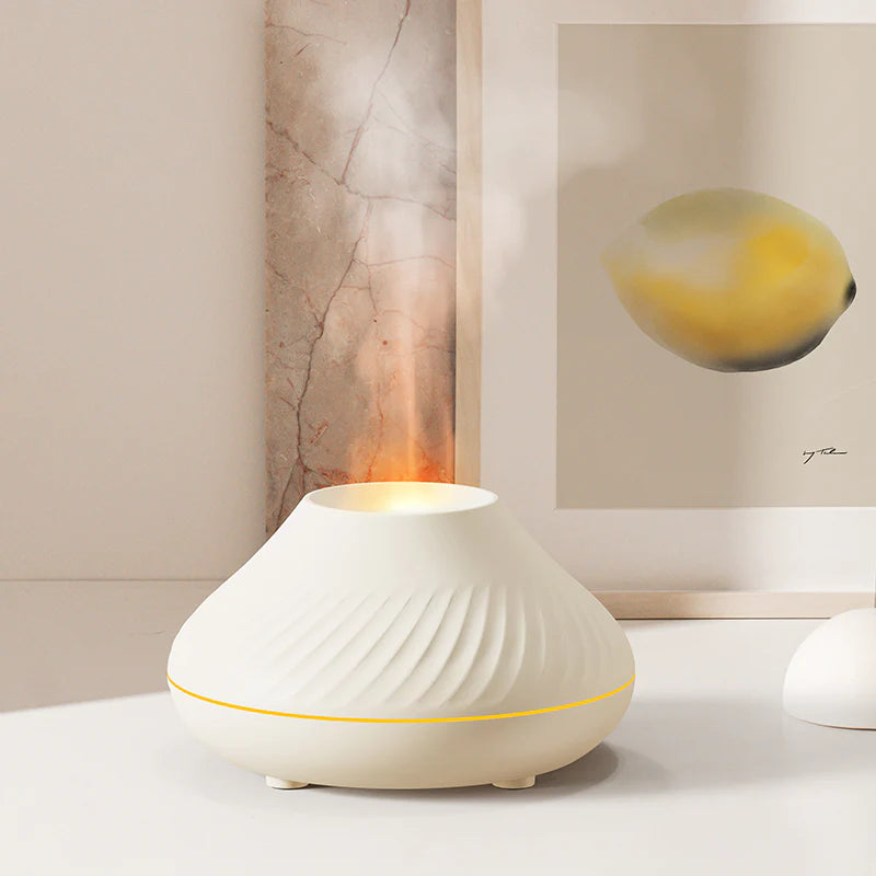 3D Volcano Lava Diffuser White