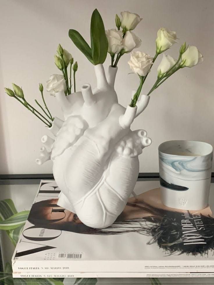 Hand-Shaped Flower Vase Home White