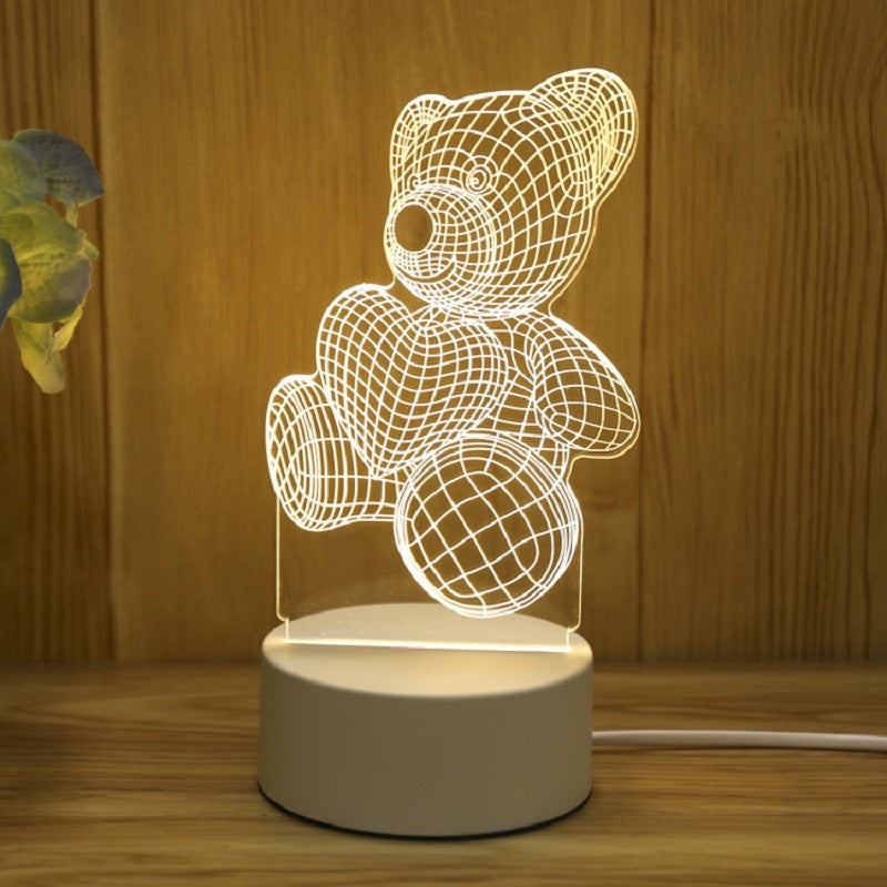 Table Night Lamp Figures 3D bear