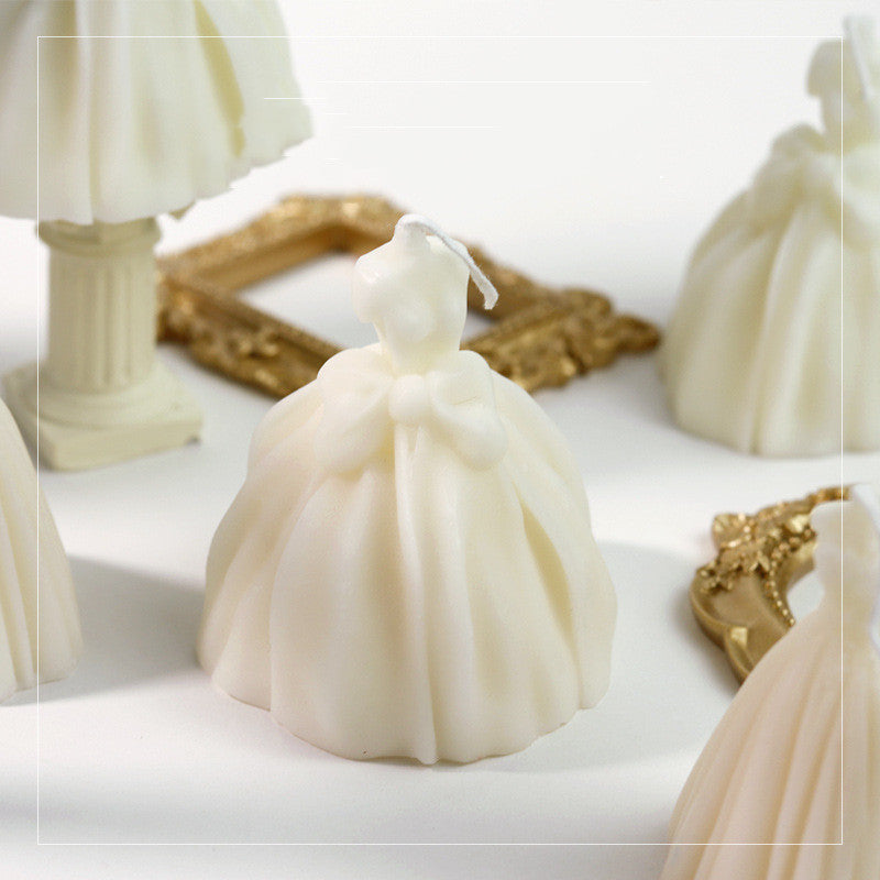 handmade wedding dress princess candle white