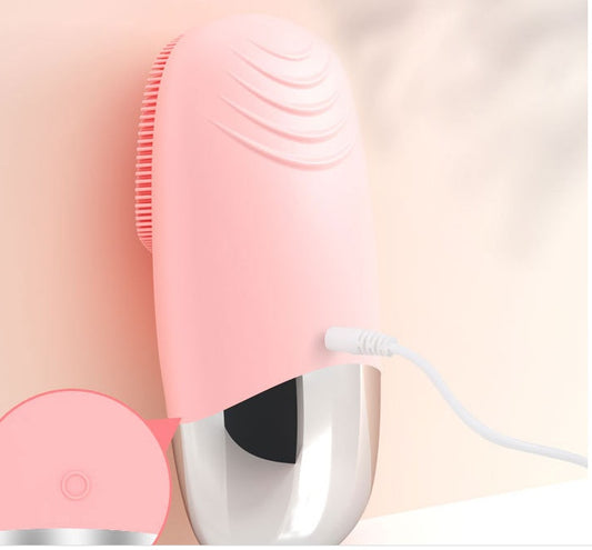 Mini Silicone Electric Face Brush Pink