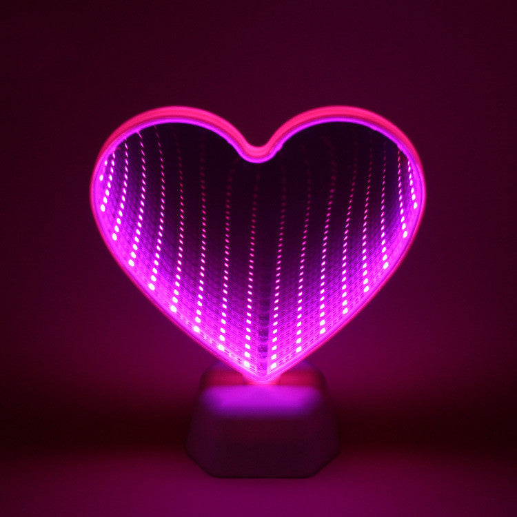 heart-shaped LED lamp pink rose red