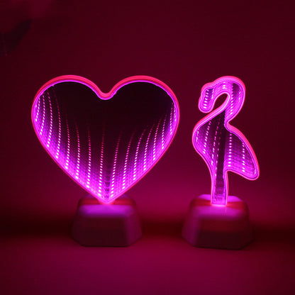 heart-shaped LED lamp pink rose red 2