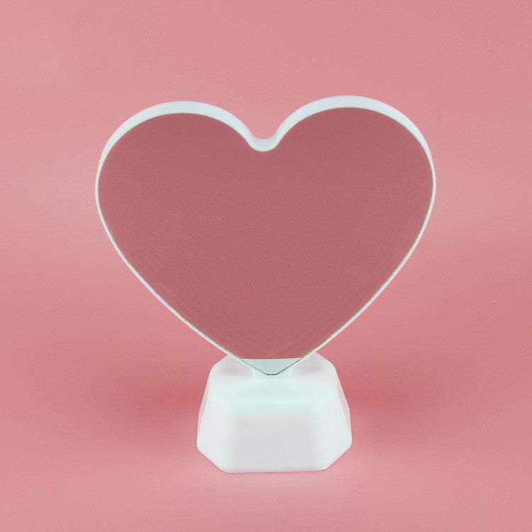 heart-shaped LED lamp pink rose red 3