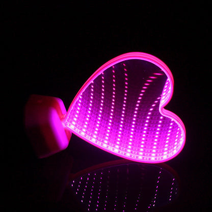 heart-shaped LED lamp pink rose red 5