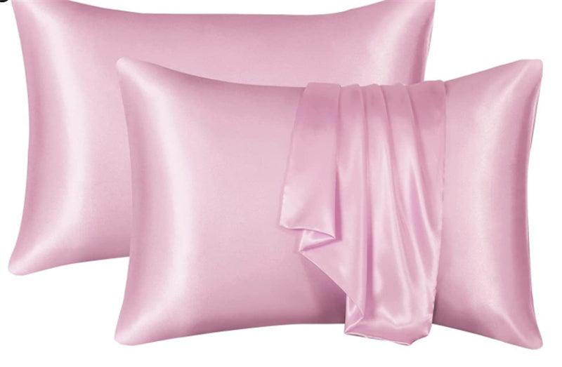 satin silk pillowcase pink 2