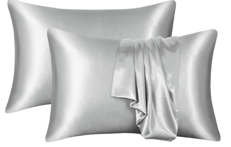 satin silk pillowcase silver