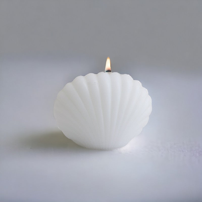 Seashell Shaped Aromatherapy Candle White