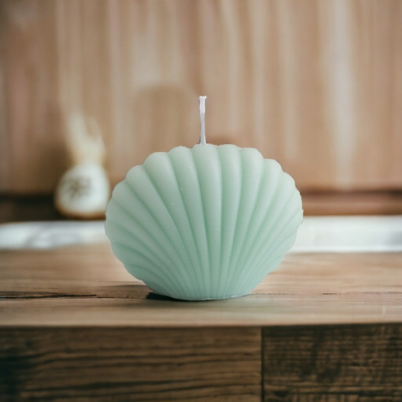 Seashell Shaped Aromatherapy Candle Green